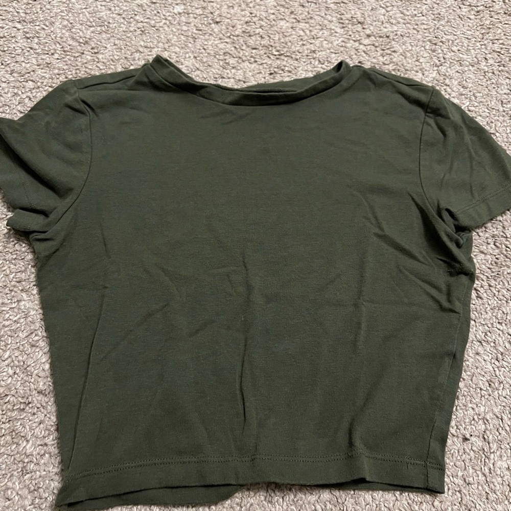 Target olive green crop top